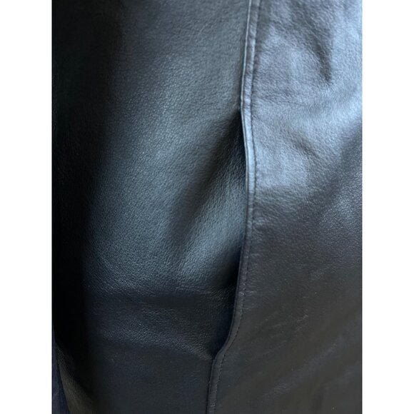 Centigrade Black Women’s Tailored Leather Long Jacket Sz L - Picture 7 of 10
